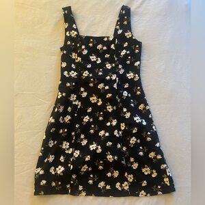 Old Navy Black Floral Mini Dress